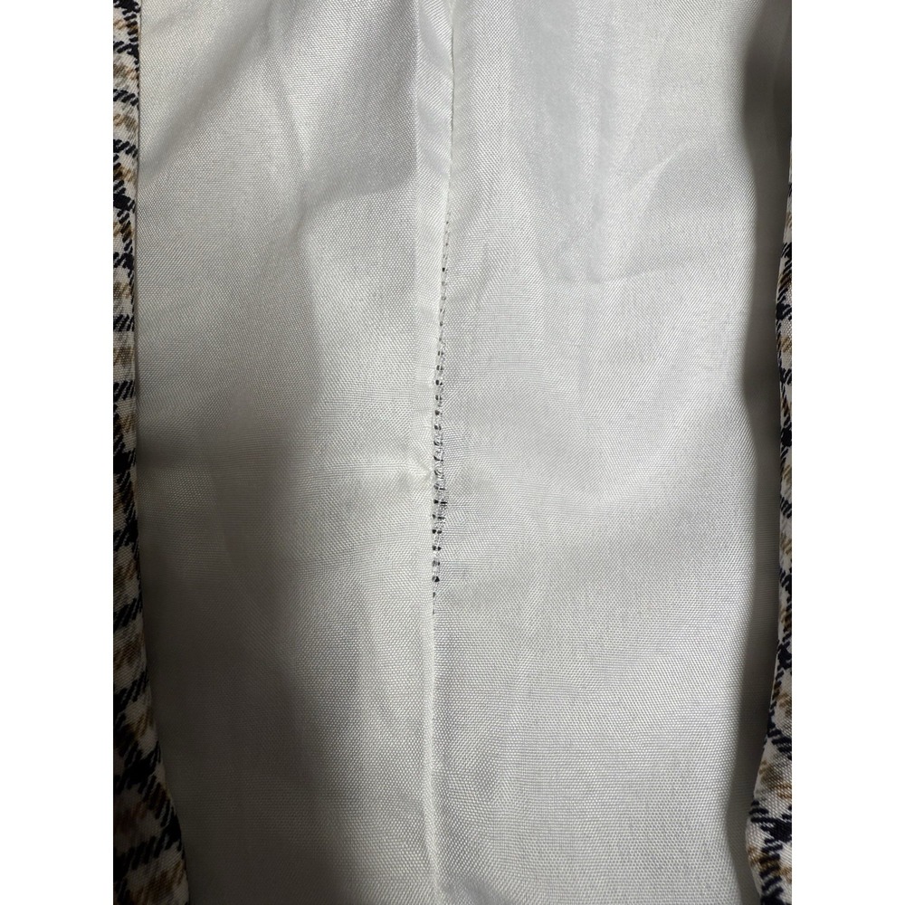 Vince Camuto Plaid Blazer Brown Black Cream Stretch Knit Lined Womens Size XXL - Picture 12 of 12